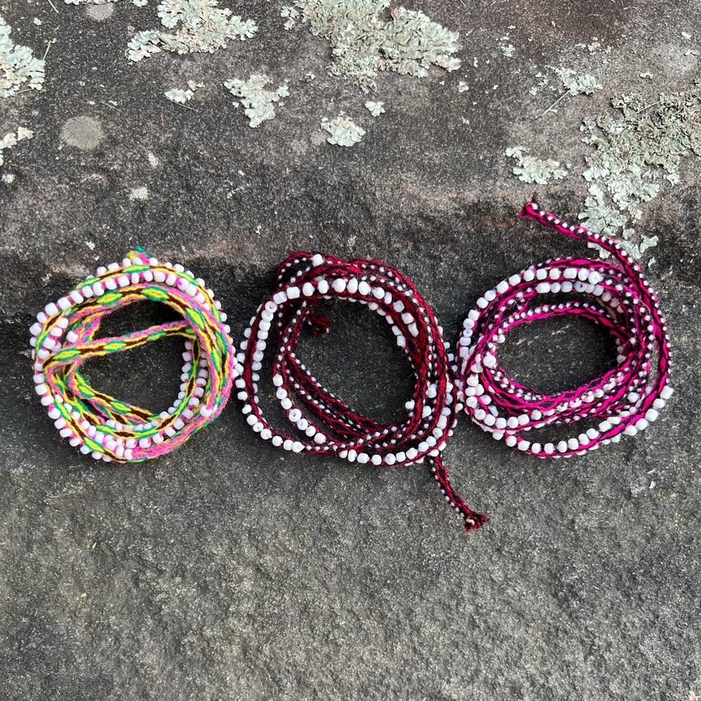 Watana Peruvian beaded woven wrap beaded friendship bracelets ties